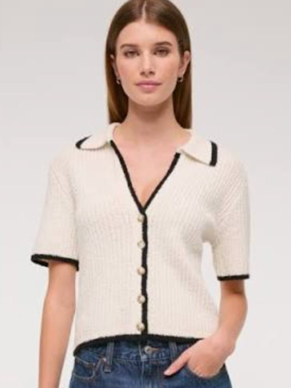 Abercrombie Crochet Polo